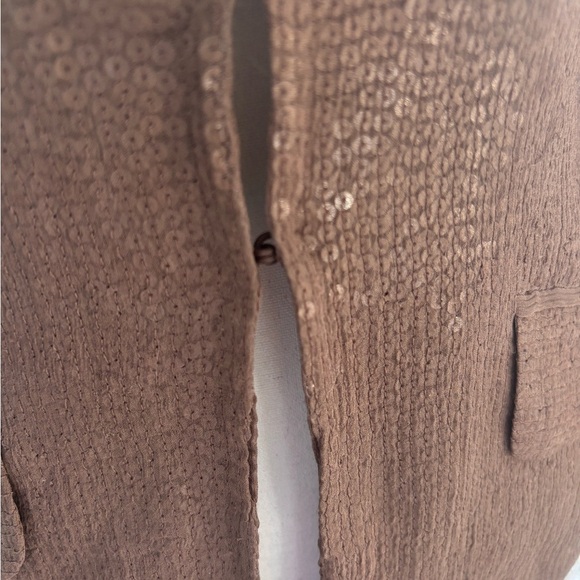 Light brown dull sequin blazer - Picture 4 of 8